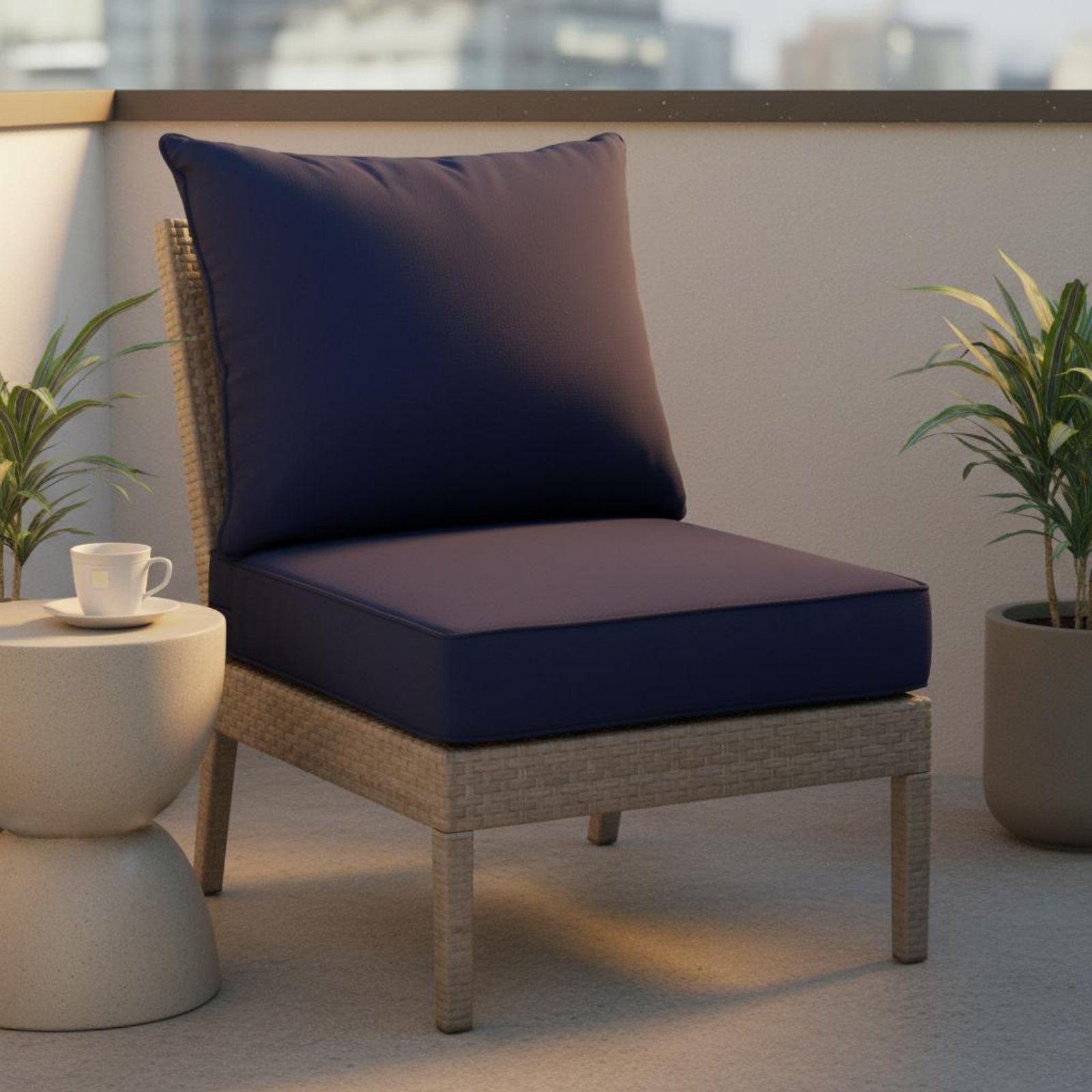 Outdoor Furniture Cushion - Veranda Sandalye Minderi Gizli Kapatmalı Veranda