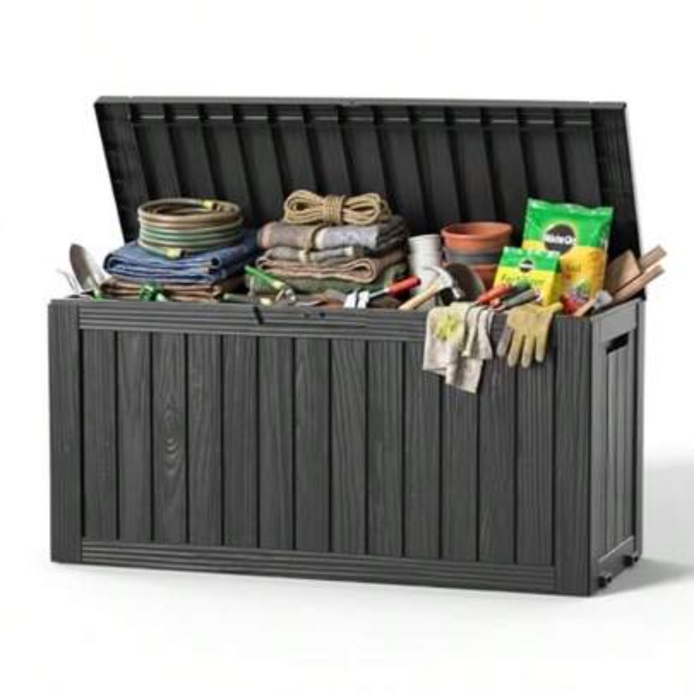 Outdoor Furniture Resin - 90 Galonluk Dış Mekan Saklama Kutusu,