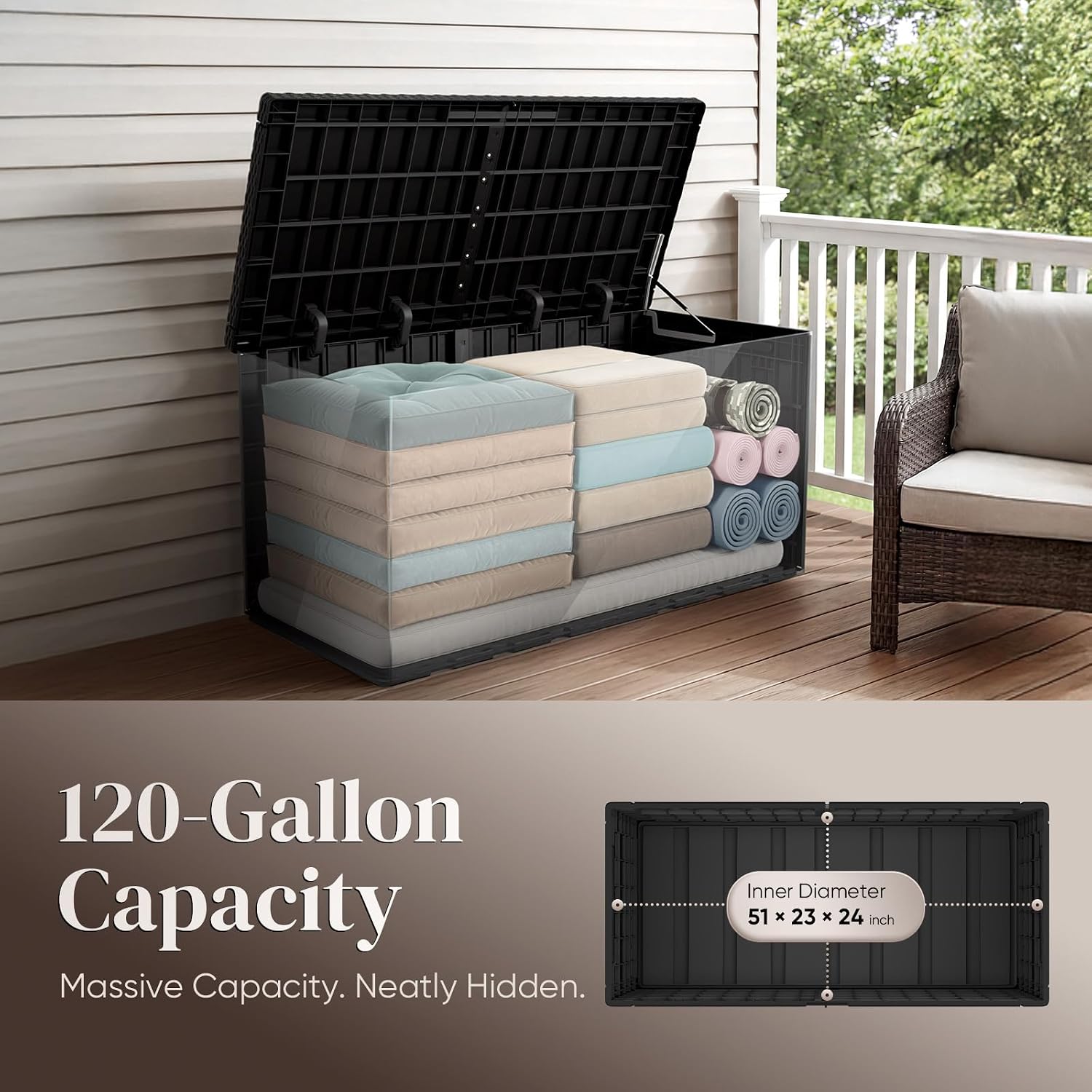 120 Galon Büyük Dış Mekan Depo - Outdoor Furniture Resin incelemesi ve fiyatı