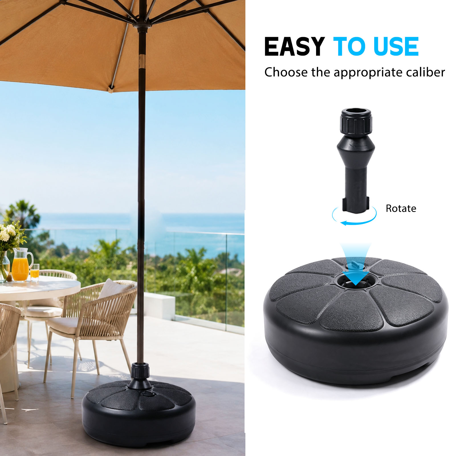 26lbs Doldurulabilir Su ve Kum - Outdoor Furniture Umbrella incelemesi ve fiyatı