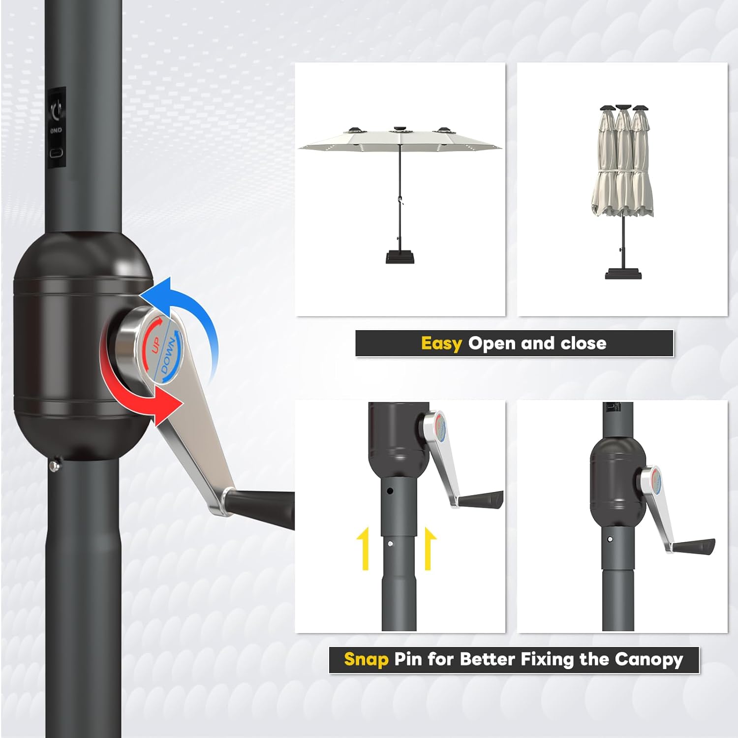15ft Dikdörtgen Bahçe Şemsiyes - Outdoor Furniture Umbrella incelemesi ve fiyatı