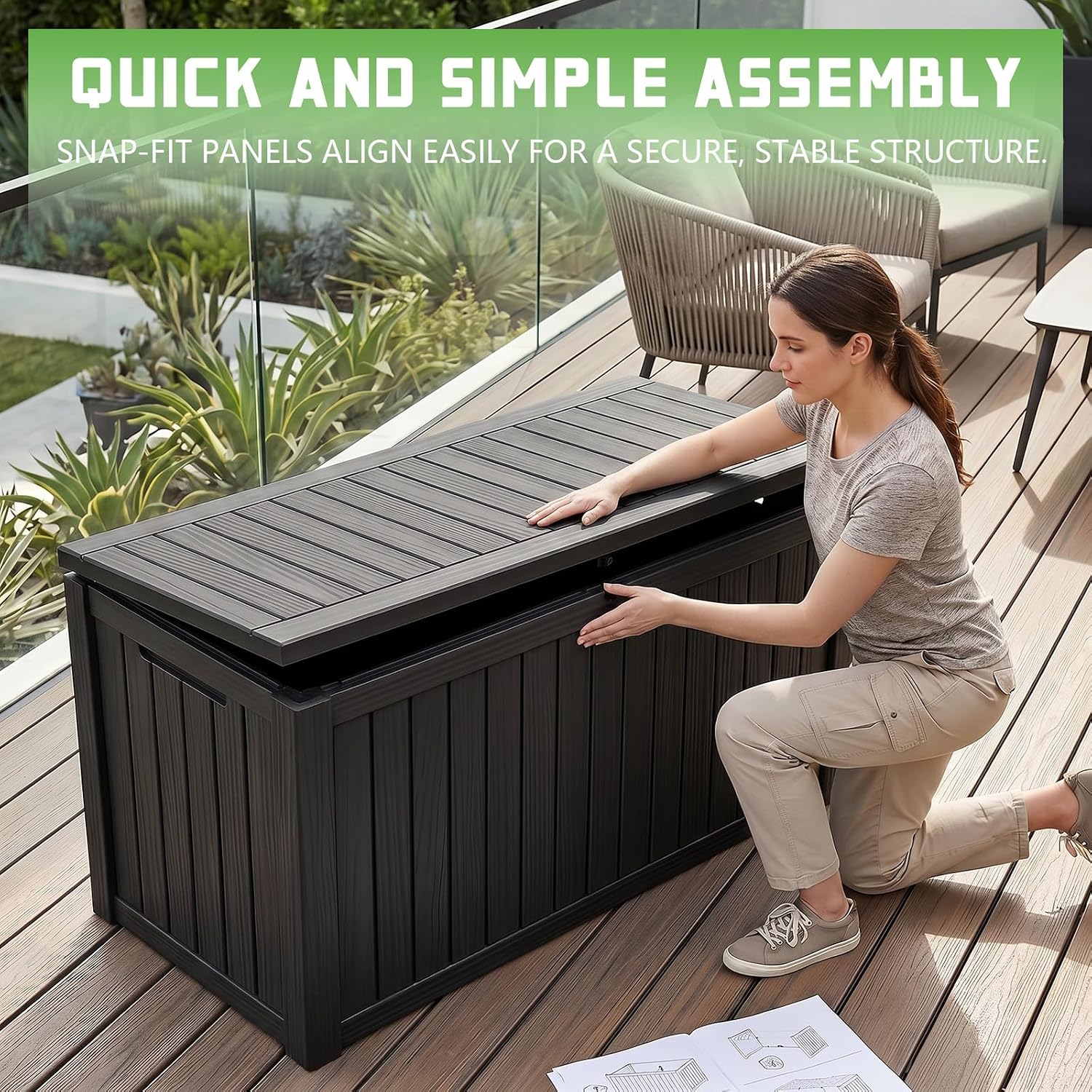 200 Galonluk Kilitlenebilir Re - Outdoor Furniture Resin incelemesi ve fiyatı