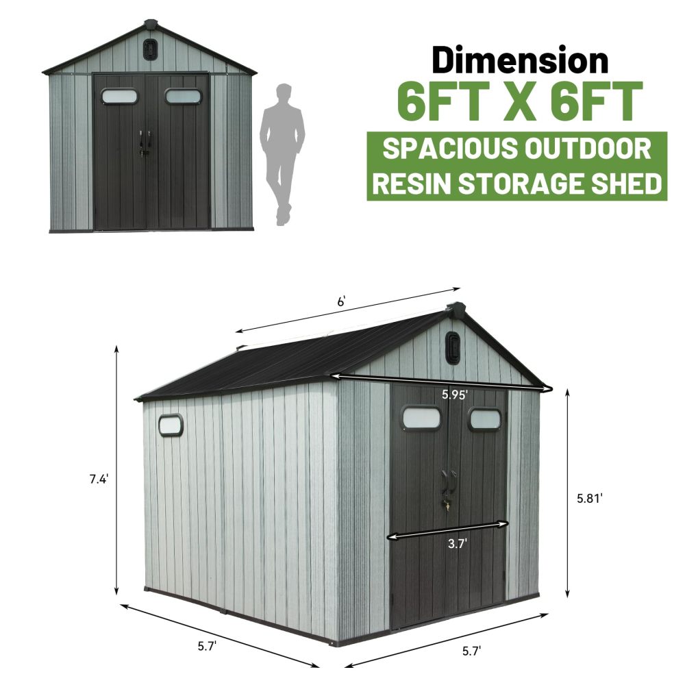 6x6 FT Dış Mekan Reçine Depola - Outdoor Furniture Resin incelemesi ve fiyatı