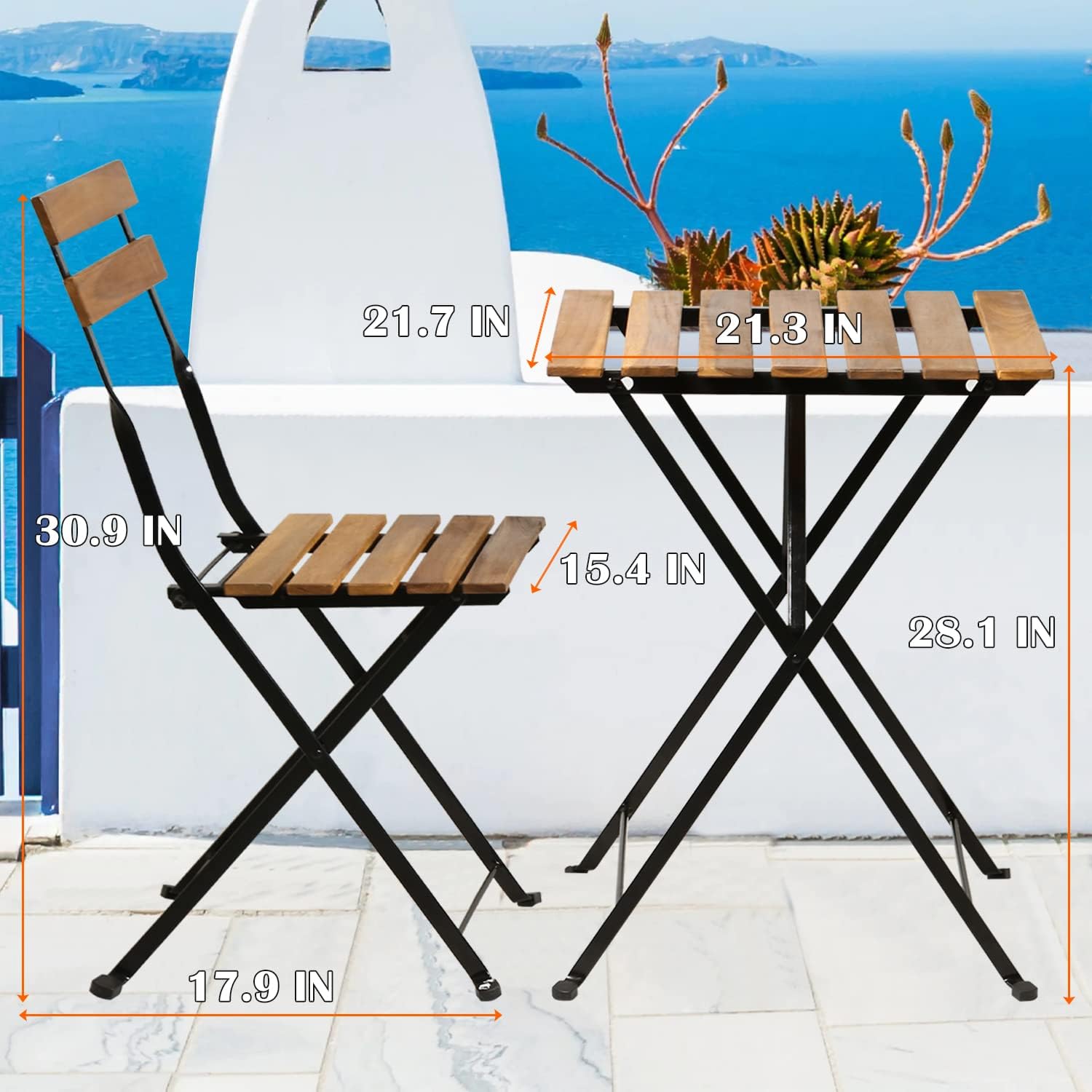 Doğal ahşap 3 parçalı katlanab - Outdoor Furniture One Piece incelemesi ve fiyatı