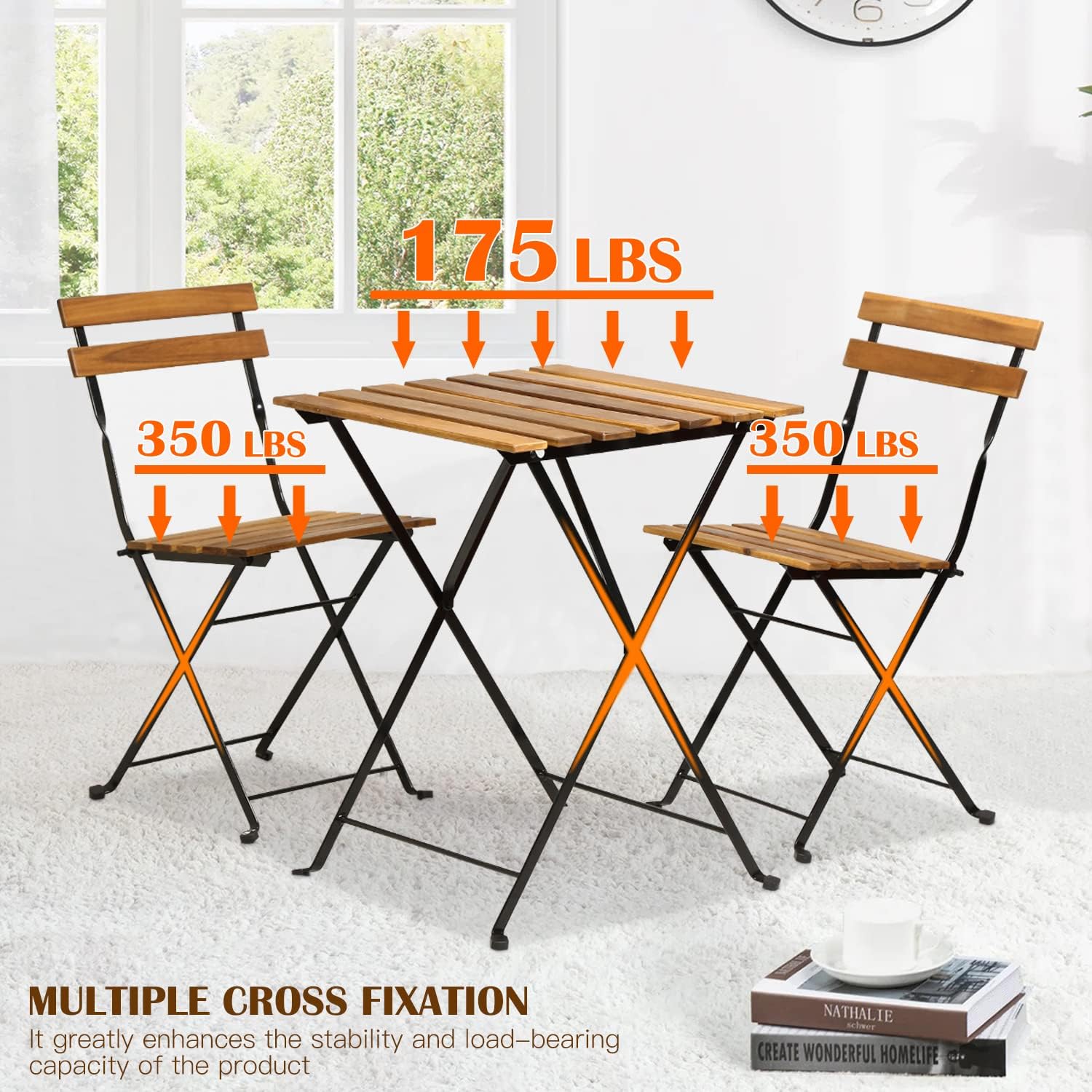 Doğal ahşap 3 parçalı katlanab - Outdoor Furniture One Piece incelemesi ve fiyatı