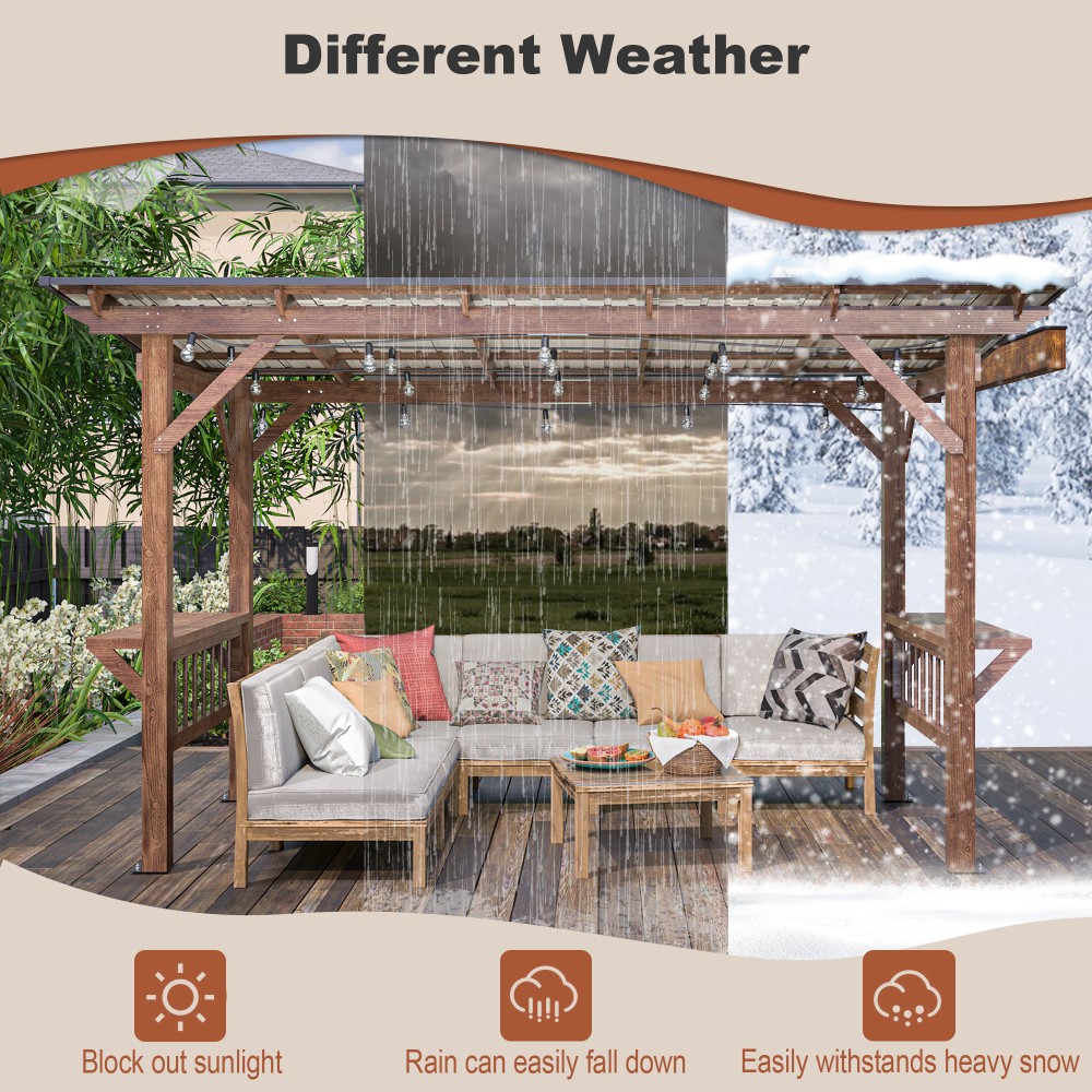 13' X 6.5' Modern Ahşap Pergol - Outdoor Furniture Gazebo incelemesi ve fiyatı