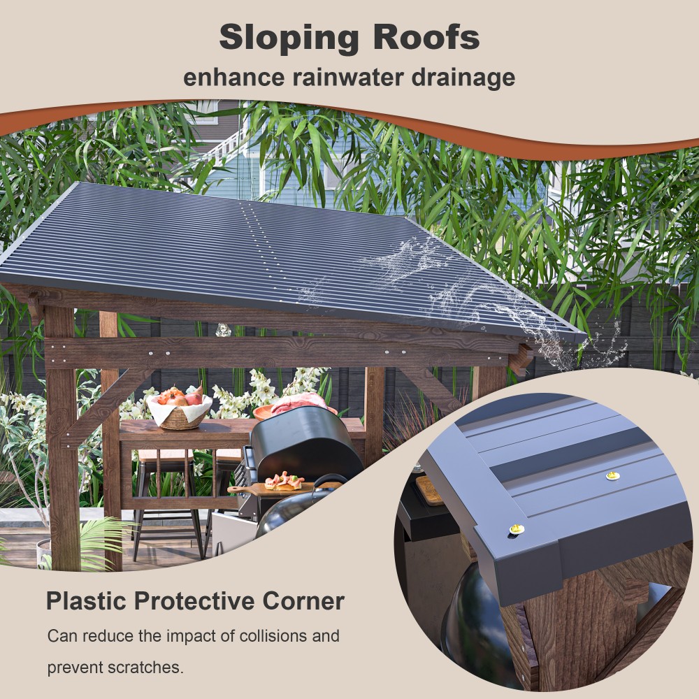 13' X 6.5' Modern Ahşap Pergol - Outdoor Furniture Gazebo incelemesi ve fiyatı