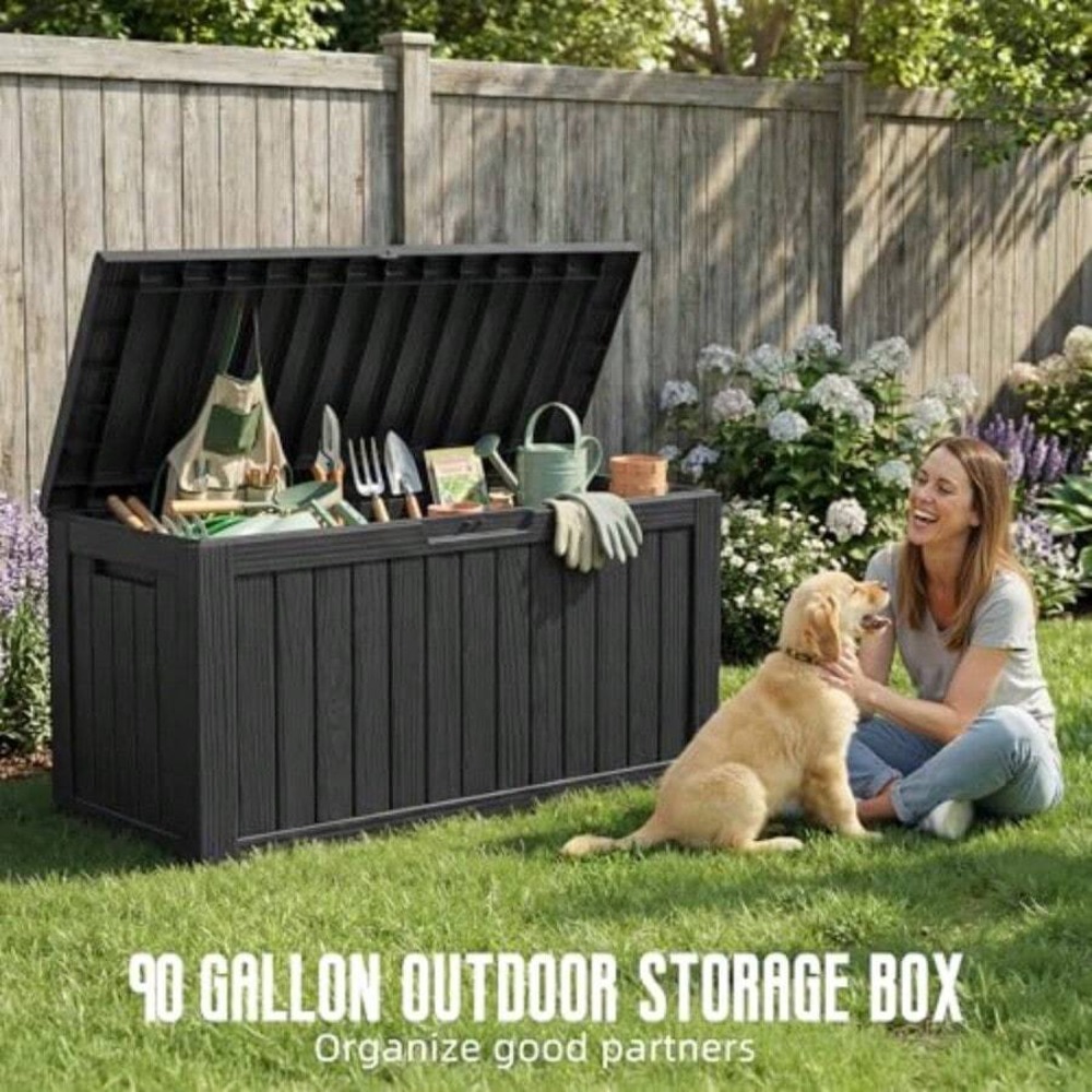90 Galonluk Dış Mekan Saklama  - Outdoor Furniture Resin incelemesi ve fiyatı